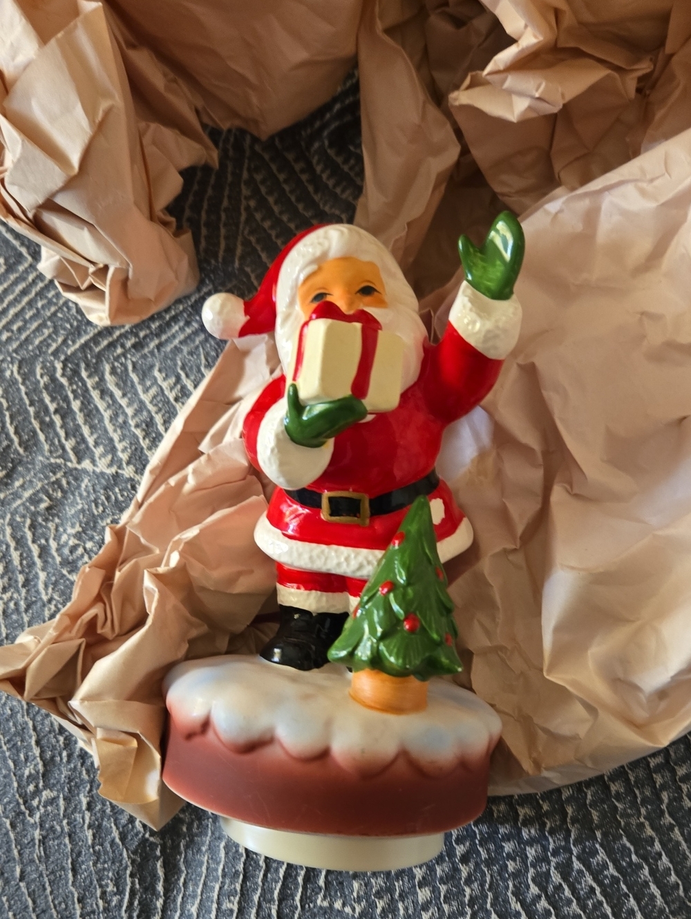 Festive Red Santa Figurine Holiday Decor And Musical